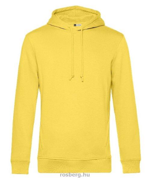 B&C WU33B Organic INSPIRE kapucnis pulóver YELLOW FIZZ S-XXL