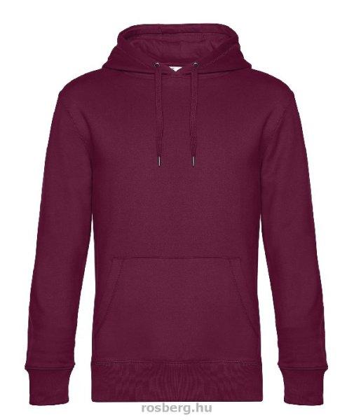 B&C WU02K KING kapucnis pulóver DARK CHERRY S-XXL