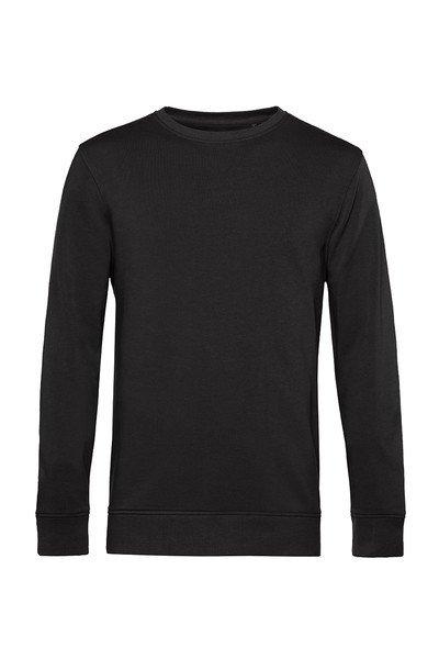 B&C WU31B férfi Organic INSPIRE kerek nyakú pulóver S-XXL BLACK PURE