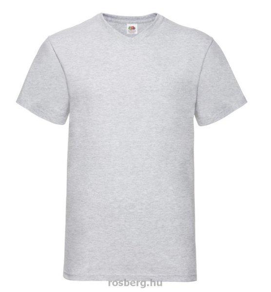 Fruit of the Loom 61066 VALUEWEIGHT V-nyakú póló HEATHER GREY S-XXL