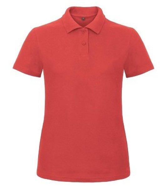 B&C ID.001 női galléros női póló RED XS-XXL méretek