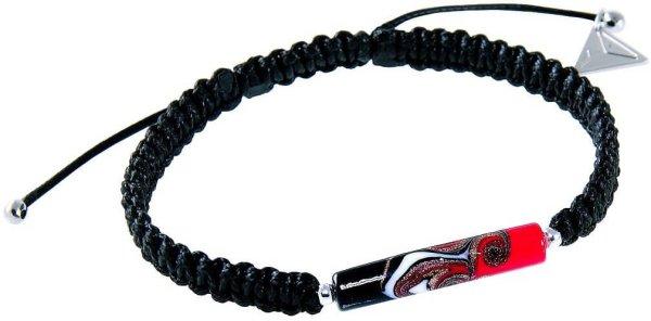 Lampglas Shamballa Red Black partner karkötő egyedi Lampglas BSHX10
gyönggyel