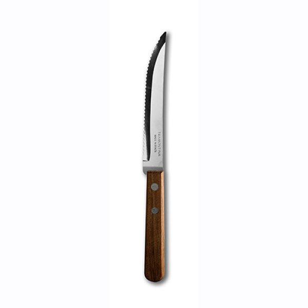 Evőkés fanyelű recés pengével, GastroLine, 20,5 cm