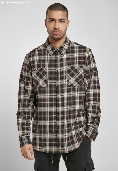 Urban Classics Checked Roots Shirt darkground/warmsand