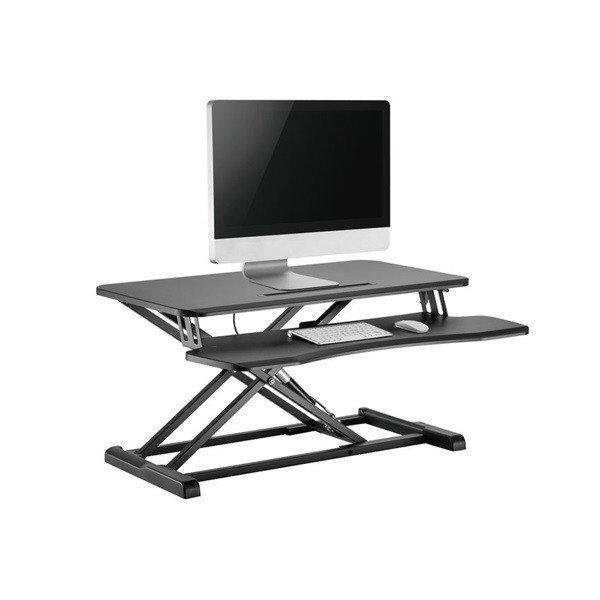 Equip Monitor/Periféria Asztali állvány - 650840 (Ergonomikus, állítható
magasság: 10-50 cm, Max.: 15kg, acél, fekete)