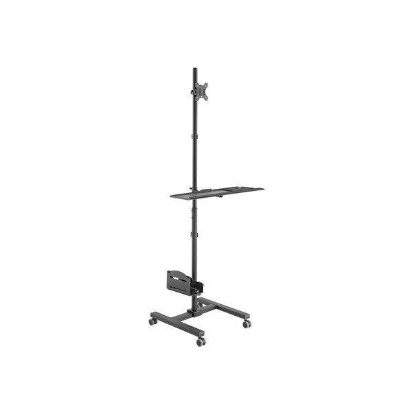 Equip Munkaállomás állvány - 650171 (17"-32", 1 monitor,
dönthető, forgatható, gurulós, Max.: 8kg, fekete)