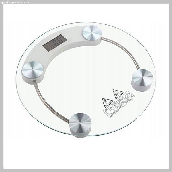 Elektronikus 180kg-os üveg LCD személymérleg 17032