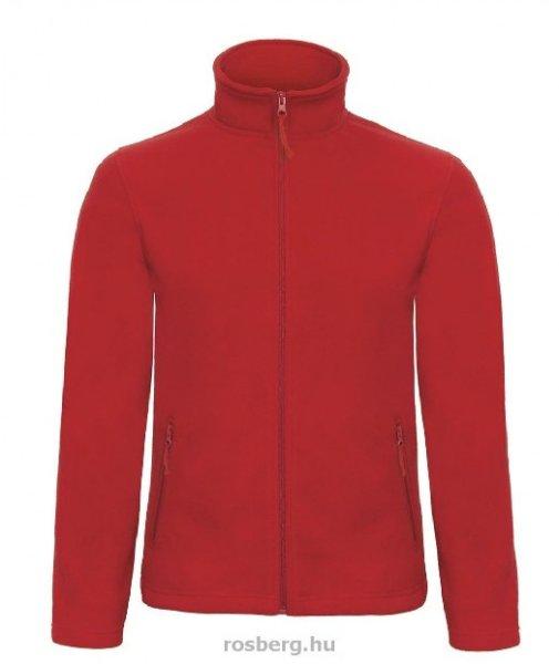 B&C ID.501 mikropolár cipzáros pulóver RED XS-XXL