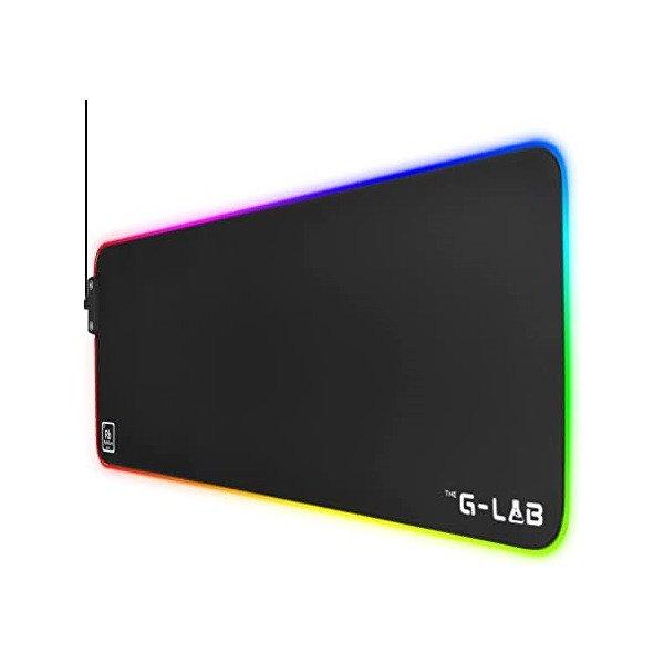 The G-Lab Egérpad - PA RUBIDIUM (800x300x3mm; fekete, extra USB, vízálló,
RGB LED)