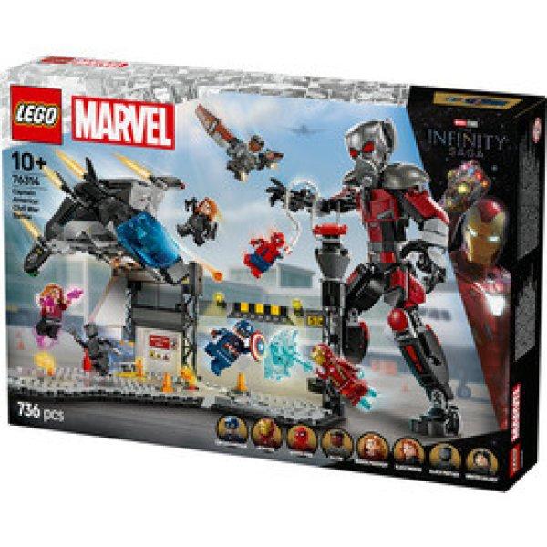 LEGO Super Heroes Marvel 76314 Amerika kapitány: polgárháború csatajelenet