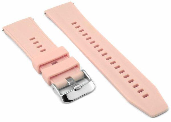 4wrist Univerzális szilikon szíj ezüst csattal 22 mm - Pink