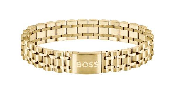 Hugo Boss Elegáns aranyozott férfi karkötő 1580645