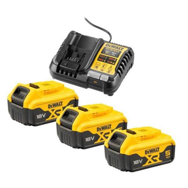 Dewalt DCB1104P2-XJ XR 10.8-18V akkumulátor töltő + 3 db DCB184-XJ Akku