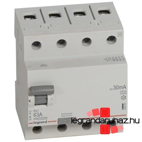 Legrand RX3 áram-védőkapcsoló 4P 63A A 30MA, Legrand 402076