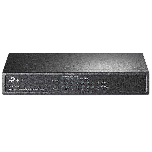 TP-Link TL-SG1008P 8x Gigabit Desktop Switch kapcsoló, Fekete