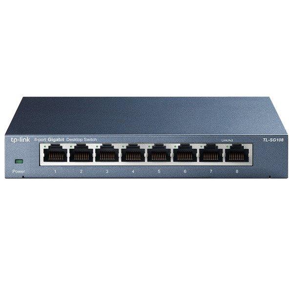 TP-Link TL-SG108 8x Gigabit Desktop Switch, steel szürke