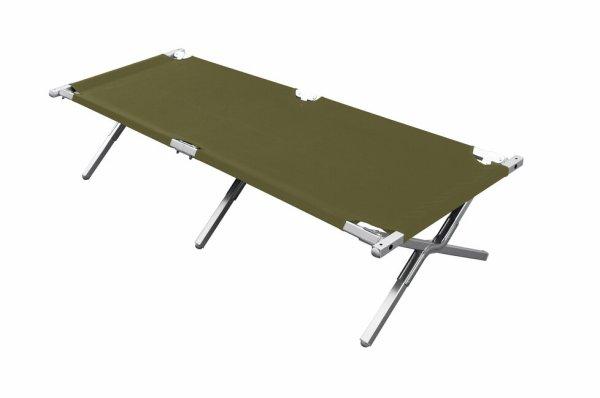 BasicNature Alu-Campbed Utazási nyugágy olíva 210 cm