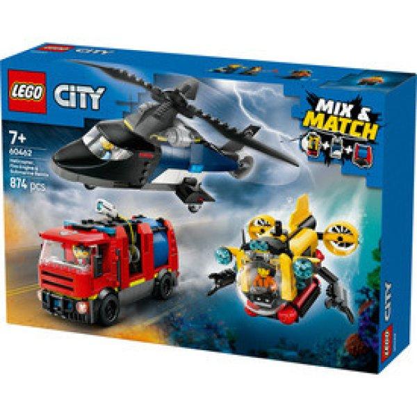 LEGO City Great Vehicles 60462 Helikopter, tűzoltóautó és tengeralattjáró
egy csomagban