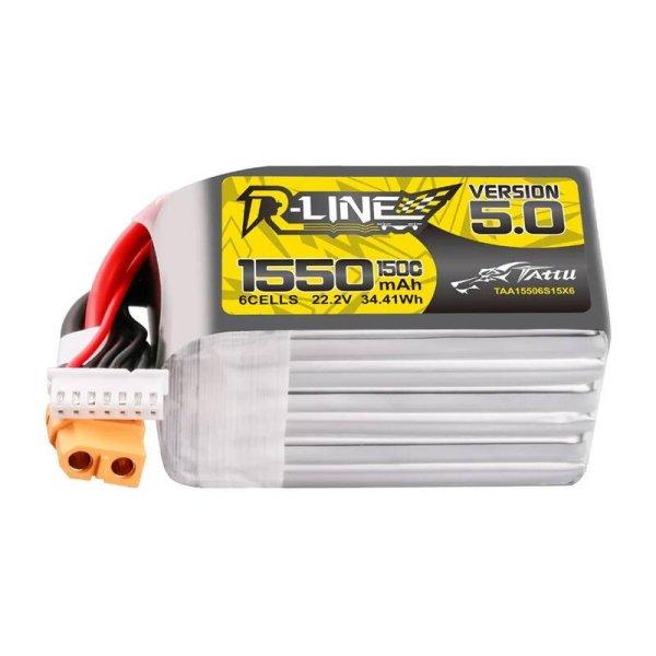 Lipo Tattu R-Line Version 5.0 1550mAh 22.2V 150C 6S akkumulátor XT60
csatlakozóval