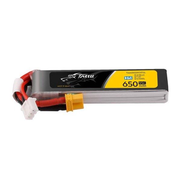 Akkumulátor Lipo Tattu 2s 650mAh 95C 7.6V HV z XT30 Long-Pack 2s 650mAh 7.6V HV
z XT30 Hosszú csomag