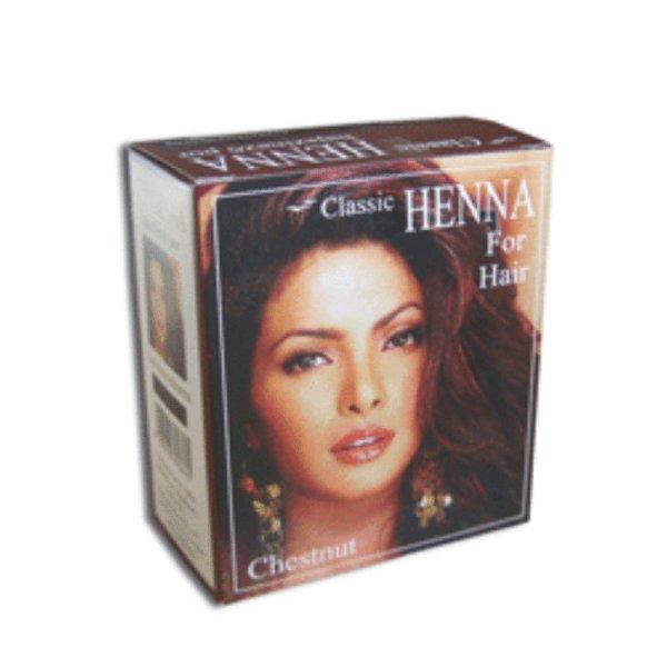 Classic Henna hajszínező por gesztenyebarna 100 g