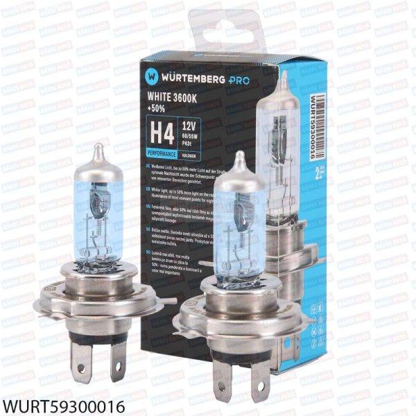 Würtenberg Pro extra white H4 halogén izzó 12V 60/55W