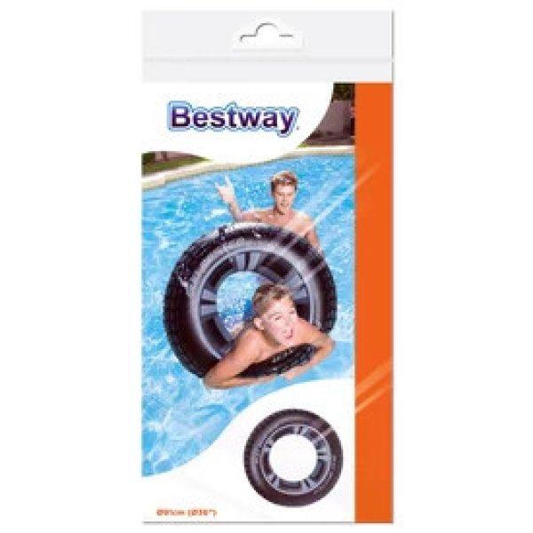 Bestway 36016 Autókerék mintás úszógumi - 91 cm