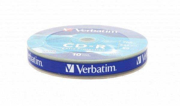 Verbatim DataLife CD-R 80 52x zsugor csomagolás 10db/cs (10-es címke)