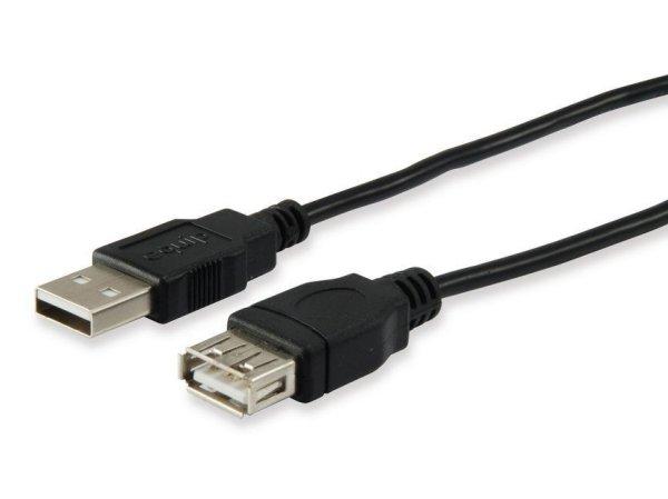 EQuip USB 2.0 Type A Extension Cable Male to Female 3m Black