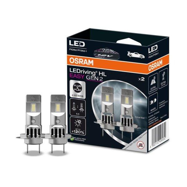 LED H7/H18/12V/16W Cool White 6500K Osram LEDriving HL Easy GEN2 64210DWESY2-2HB