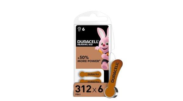 Duracell Hallókészülék Elem DA312 0%Hg (1,45V) B6