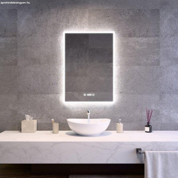 Welland Luxury-Line G770 LED tükör - fényerő + színhőfok állítás + óra
- 50 x 70 cm