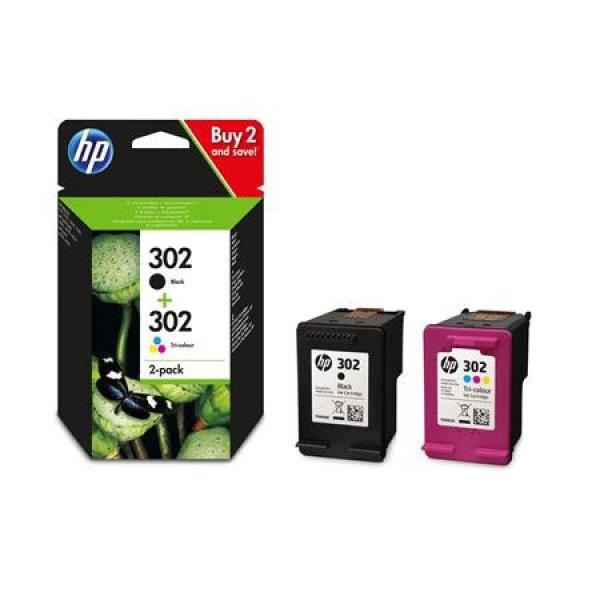 X4D37AE Tintapatron multipack DeskJet 2130 nyomtatóhoz, HP 302, fekete,
színes, 190+165 oldal