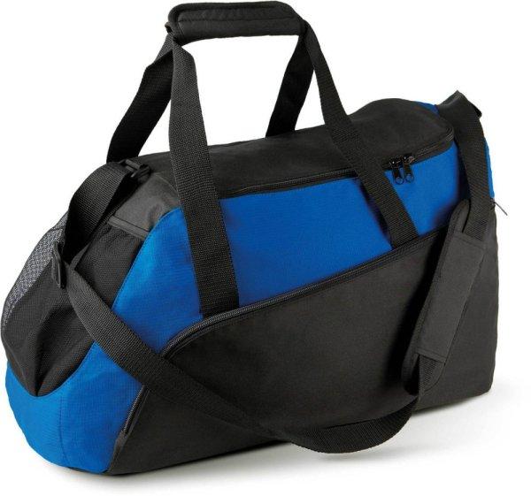 KI0607 poliészter sporttáska zsebekkel és vállpánttal Kimood, Black/Royal
Blue-U