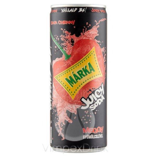 MÁRKA Juicy SODA Meggy 0,25l CAN-DRS