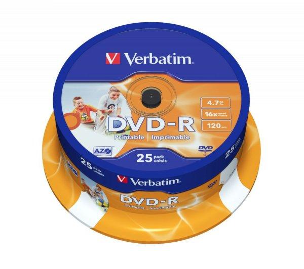 Verbatim DVD-R 4,7Gb 16x Hengeres 25db/csomag (25-ös címke)