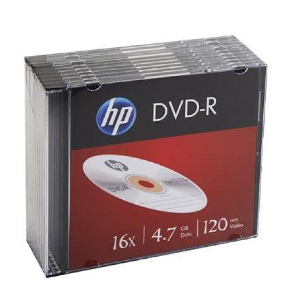 HP DVD-R 4,7Gb 16x Slim tok 10db/csomag (10-es címke)