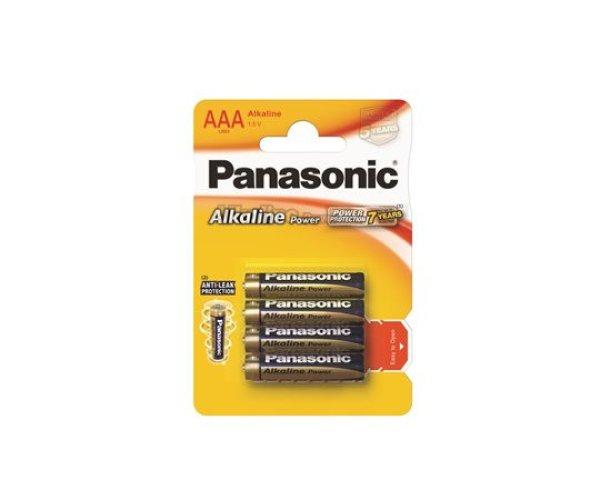 Elem, AAA mikro, 4 db, PANASONIC "Alkaline power"