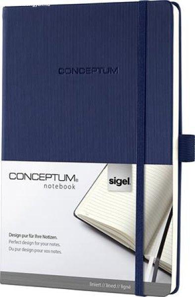 Jegyzetfüzet, exkluzív, A5, vonalas, 97 lap, keményfedeles, SIGEL
"Conceptum", éjkék