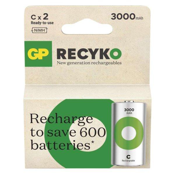 EMOS B2533, GP ReCyko NiMH Akkumulátor HR14 (C) 3000mAh 2db