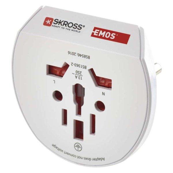 EMOS P0055N, UTAZÓ ADAPTER FEHÉR