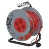 EMOS P09225M, Kbeldob 25 m / 4 aljzat / fekete / PVC / 230 
