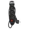 EMOS PC1421R, Hosszabbt 1,5 m / 4 aljzat / kapcsols / fek