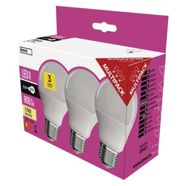 EMOS ZQ5140.3, LED CLS A60 8,5W(60W) 806lm E27 WW 3DB