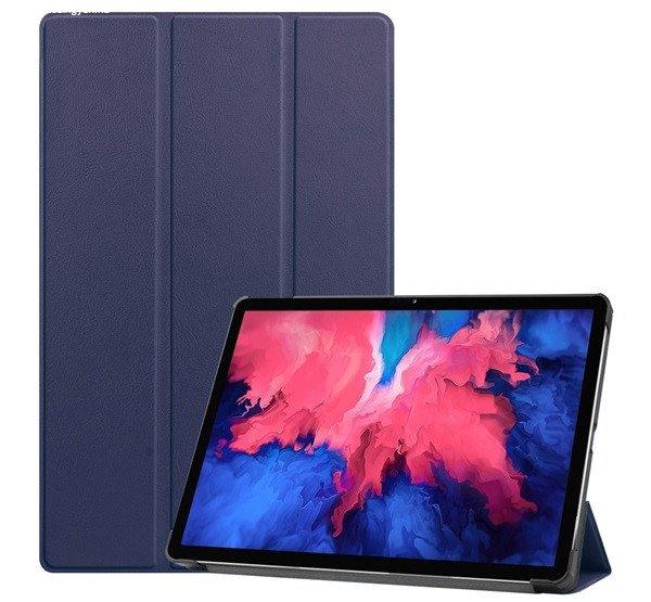 Tok álló, bőr hatású (aktív FLIP, oldalra nyíló, TRIFOLD, asztali
tartó) SÖTÉTKÉK Lenovo Tab P11 (TB-J606F), Lenovo Tab P11 5G (TB-J607Z),
Lenovo Tab P11 Plus (TB-J616F)