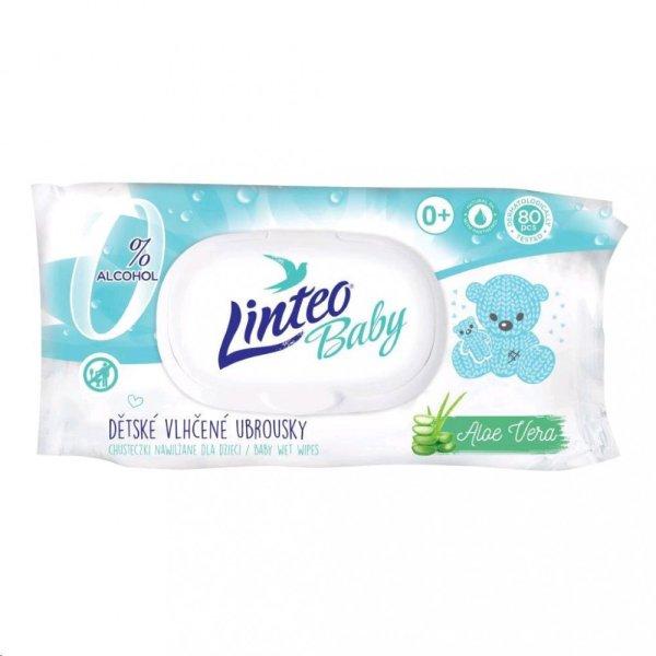 Nedves törlőkendő Linteo Baby 80 db Aloe Vera