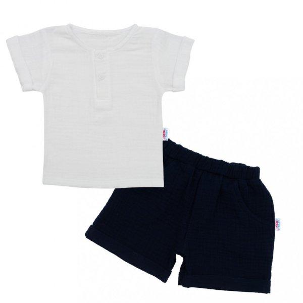 Baba muszlin együttes New Baby Summer Nature Collection sötét kék - 56 (0-3
h)