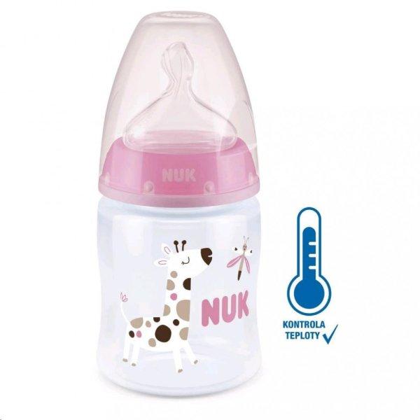 Baba cumisüveg NUK First Choice Temperature Control 150 ml pink