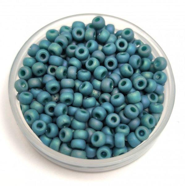 Miyuki kásagyöngy - 4702 - Opaque Glazed Frosted Rainbow Peacock Blue -
méret:8/0
