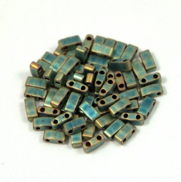 Miyuki féltila gyöngy - 2008 - matt metál patina írisz - 2.3x5mm